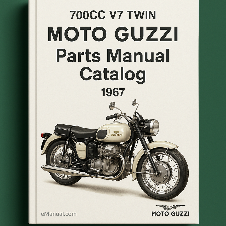 MOTO GUZZI 700CC V7 TWIN Parts Manual Catalog 1967