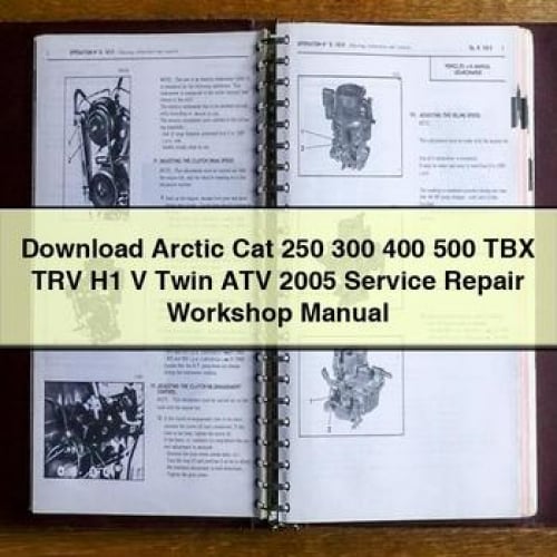 Download Arctic Cat 250 300 400 500 TBX TRV H1 V Twin ATV 2005 Service Repair Workshop Manual PDF