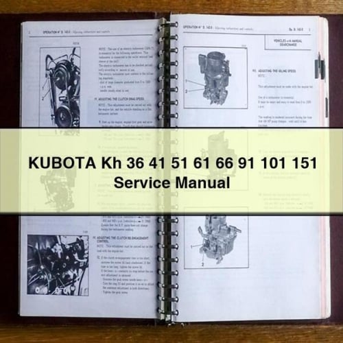 KUBOTA Kh 36 41 51 61 66 91 101 151 Service Manual Download PDF