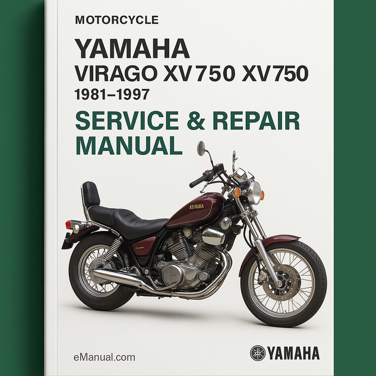 Yamaha Virago Xv750 Xv 750 Motorcycle Service Repair Manual 1981-1997