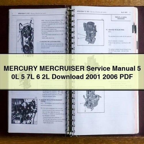 Manual de servicio y reparación de MERCURY MERCRUISER 5 0L 5 7L 6 2L 2001 2006