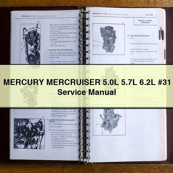 Manual de servicio y reparación de MERCURY MERCRUISER 5.0L 5.7L 6.2L #31