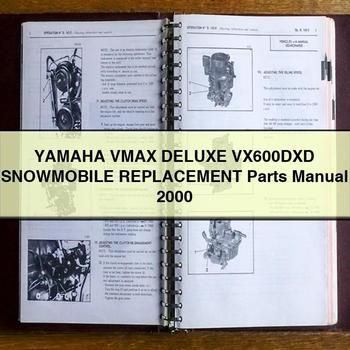 Yamaha VMAX DELUXE VX600DXD Snowmobile Replacement Parts Manual 2000