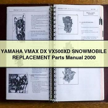 Yamaha VMAX DX VX500XD Snowmobile Replacement Parts Manual 2000