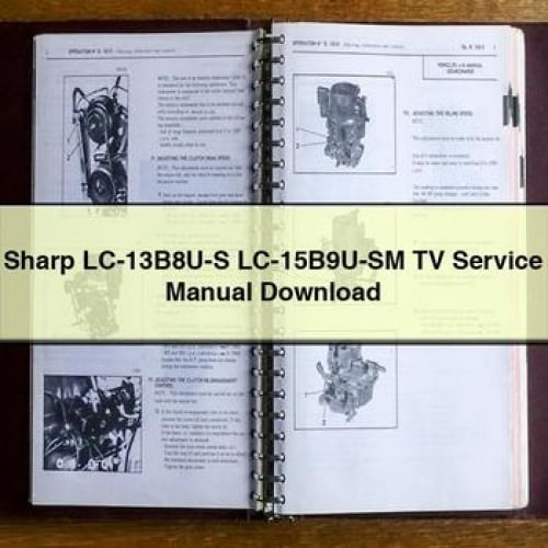 Sharp LC-13B8U-S LC-15B9U-SM TV Service Manual Download PDF