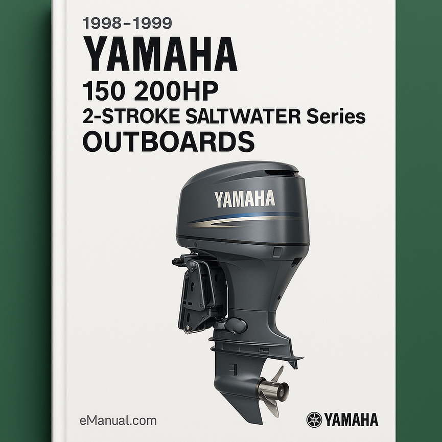 1998-1999 Yamaha 150 200 PS 2-Takt Salzwasser Serie Außenbordmotoren