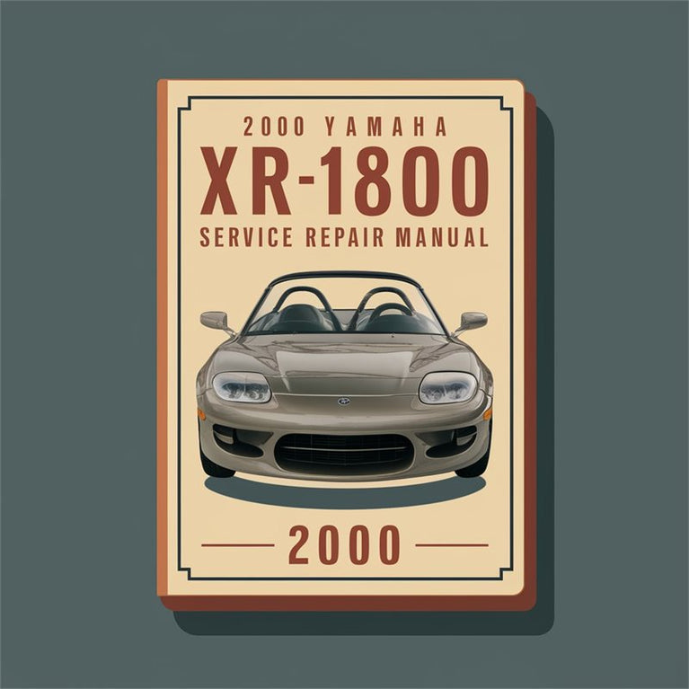 2000 Yamaha XR1800 Boat Service Repair Workshop Manual PDF
