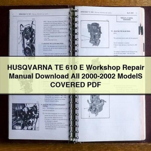 HUSQVARNA TE 610 E Workshop Repair Manual Download All 2000-2002 ModelS COVERED PDF