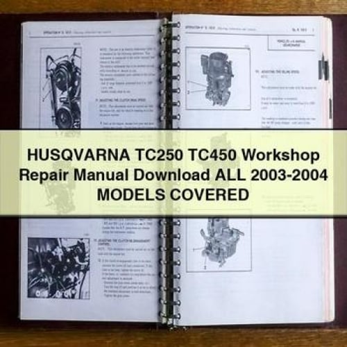 Manual de reparación de taller HUSQVARNA TC250 TC450 Todos los modelos 2003-2004 INCLUIDOS