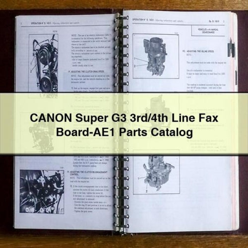 Canon Super G3 3rd/4th Line Fax BOARD-AE1 Parts Catalog PDF