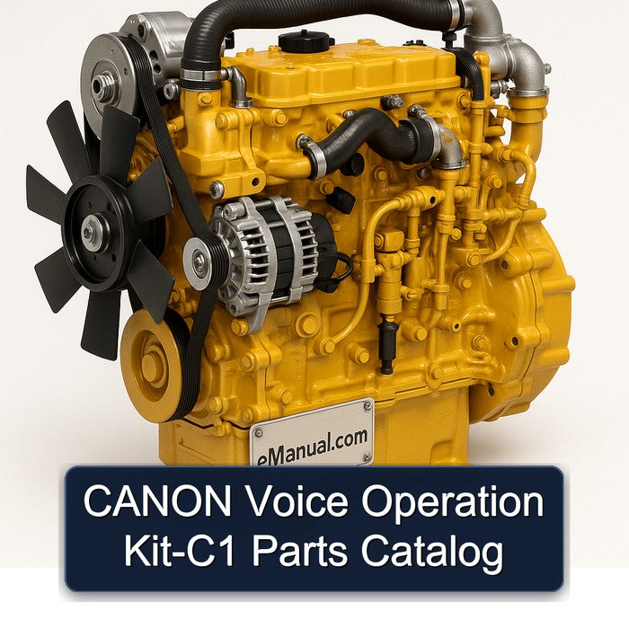 Caterpillar C0.5 C0.7 C1.1 C1.5 C1.6 C2.2 Canon Voice Operation KIT-C1 Parts Catalog PDF