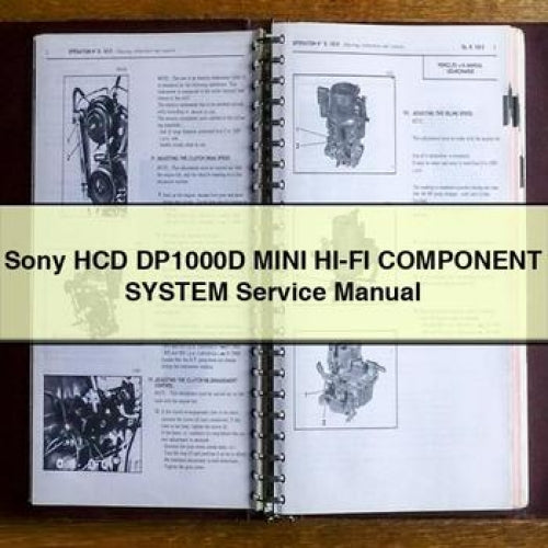 Sony HCD DP1000D Mini HI-FI Component System Service Repair Workshop Manual PDF
