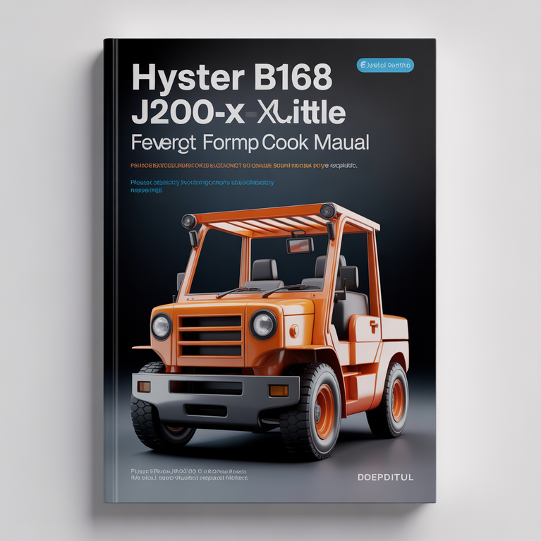 Hyster B168 (J2.00-3.00XL Europe) Service Forklift Shop Manual Workshop Repair Book