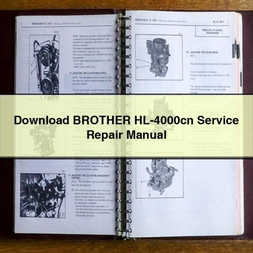 Brother Hl-4000cn Service Repair Workshop Manual PDF