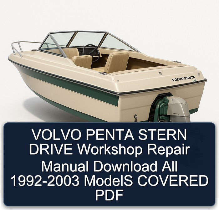 1992-2003 Volvo Penta Stern Drive All - Models Covered Service Repair Workshop Manual PDF
