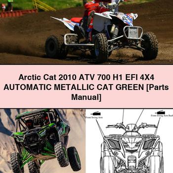 Arctic Cat 2010 ATV 700 H1 EFI 4X4 Automatic METALLIC CAT GREEN Parts Manual