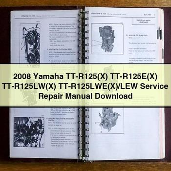 2008 Yamaha TT-R125(X) TT-R125E(X) TT-R125LW(X) TT-R125LWE(X)/LEW Service Repair Manual