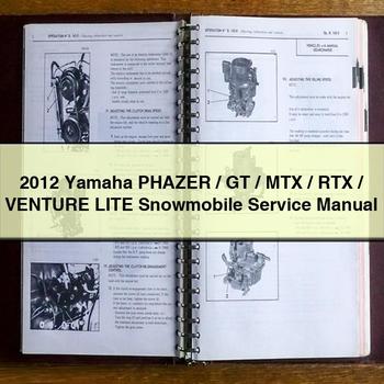 Manual de servicio y reparación de motos de nieve Yamaha PHAZER/GT/MTX/RTX/Venture LITE 2012