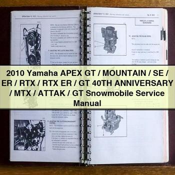 2010 Yamaha APEX GT/MountAIN/SE/ER/RTX/RTX ER/GT 40TH ANNIVERSARY/MTX/ATTAK/GT Snowmobile Service Repair Manual