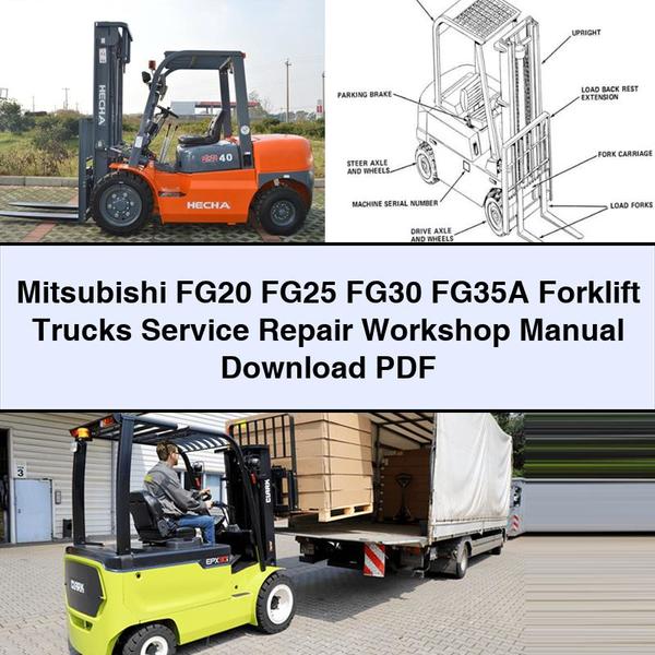 Manual de taller y reparación de carretillas elevadoras Mitsubishi FG20 FG25 FG30 FG35A