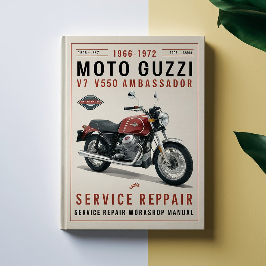 1966-1972 Moto Guzzi V7 V750 Ambassador V850 Eldorado Service-Reparatur-Werkstatthandbuch