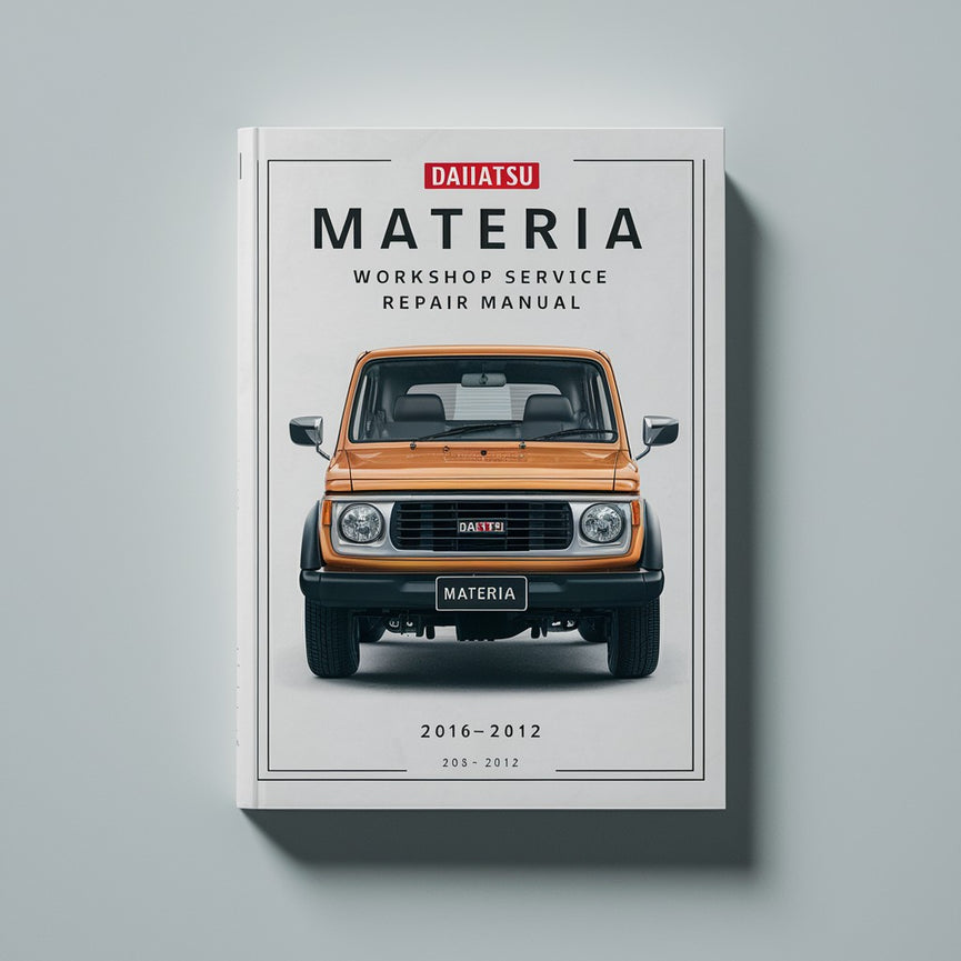 Manual de reparación y servicio del taller Daihatsu Materia (serie M401, M402 y M412) 2006-2012 (más de 7700 páginas, 245 MB, indexado y con capacidad de búsqueda, compatible con iPad)