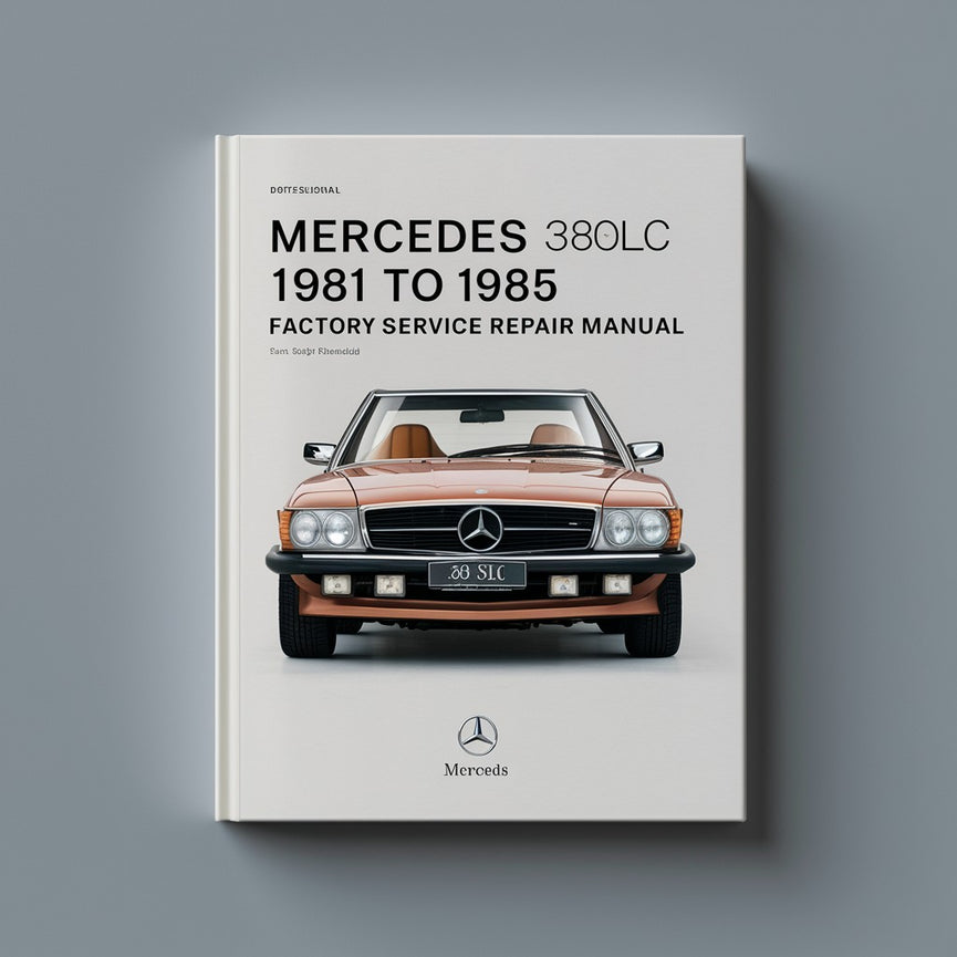 Manual de reparación y servicio de fábrica del Mercedes 380SLC 1981 a 1985