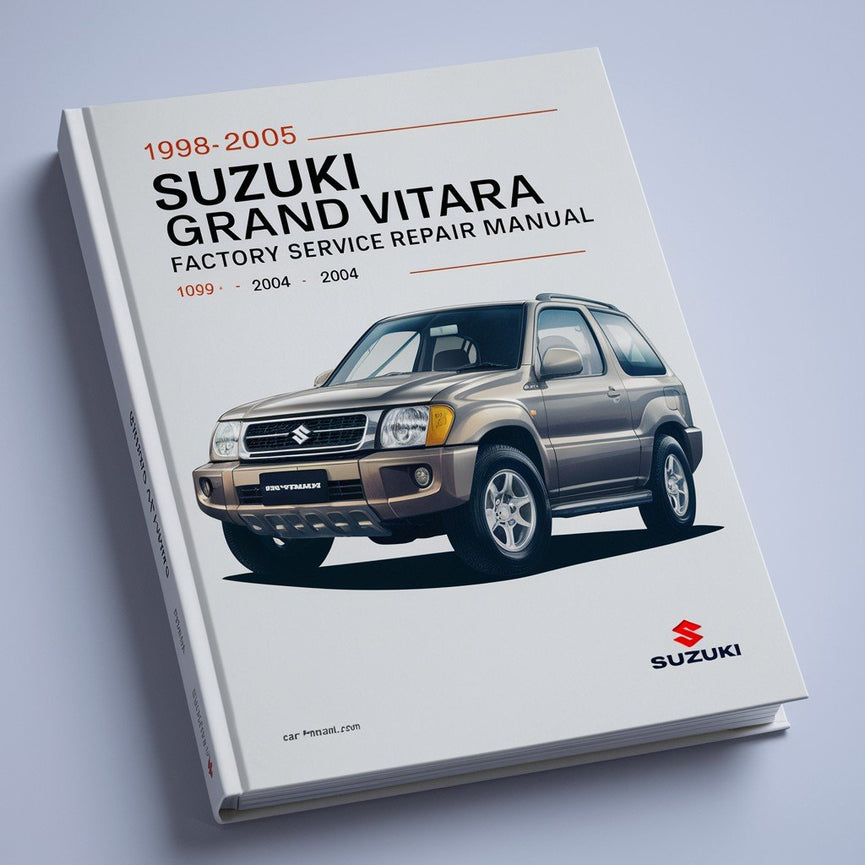 Manual de reparación y servicio de fábrica de Suzuki Grand Vitara 1998-2005 1999 2000 2001 2002 2003 2004