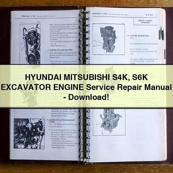 Manual de servicio y reparación del motor de la excavadora Hyundai Mitsubushi S4K S6K