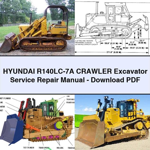 Manual de servicio y reparación de la excavadora de cadenas Hyundai R140LC-7A