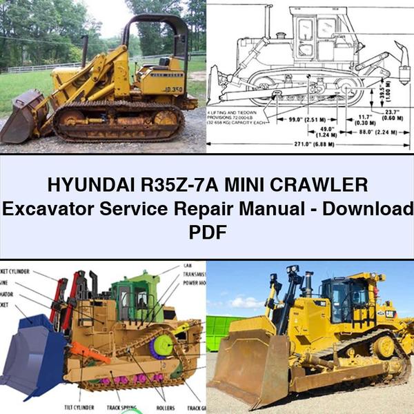 Manual de servicio y reparación de la miniexcavadora sobre cadenas Hyundai R35Z-7A