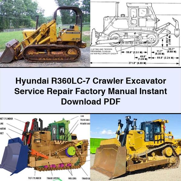 Manual de servicio y reparación de la excavadora de cadenas Hyundai R360LC-7