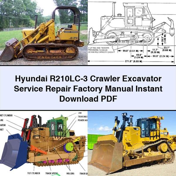 Manual de servicio y reparación de la excavadora de cadenas Hyundai R210LC-3