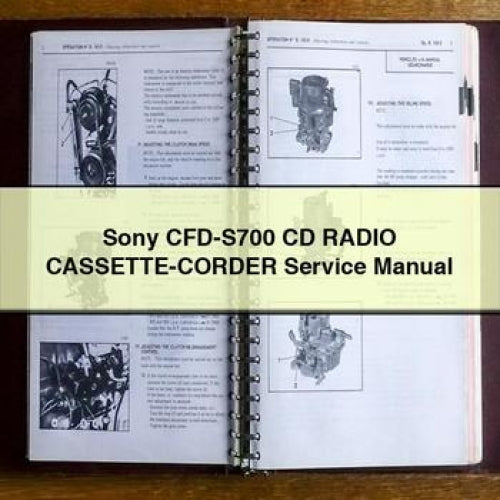 Sony CFD-S700 CD Radio Cassette-corder Service Repair Workshop Manual PDF