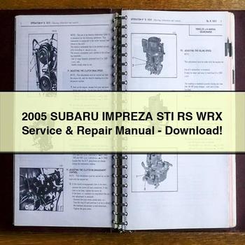 Manual de servicio y reparación del SUBARU IMPREZA STI RS WRX 2005