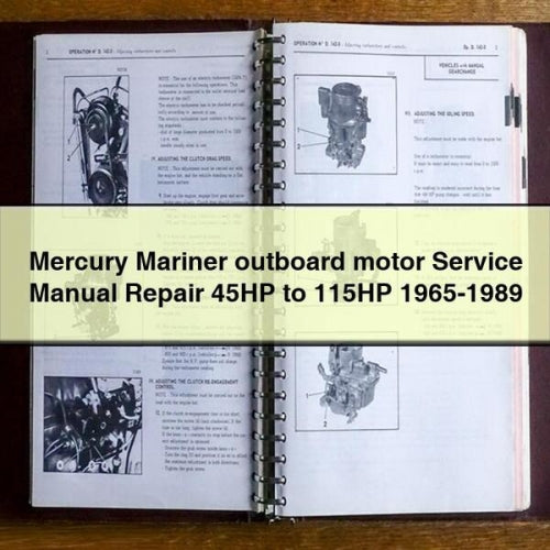 Manual de servicio y reparación de motores fueraborda Mercury Mariner de 45 HP a 115 HP 1965-1989