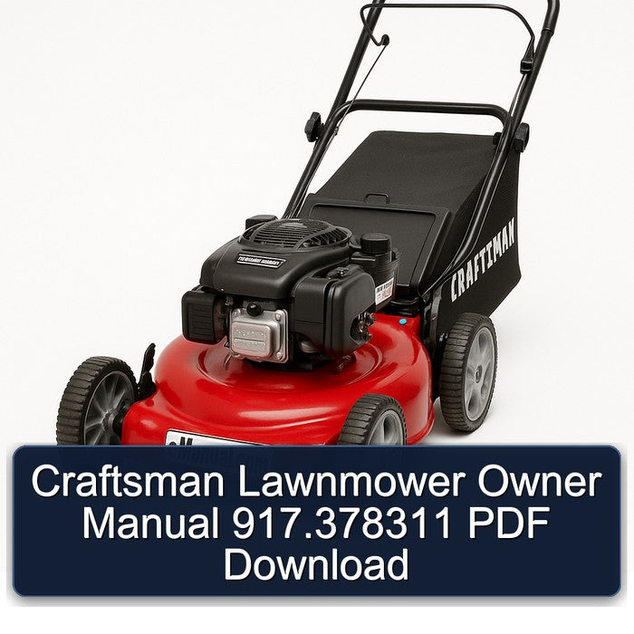 Craftsman Lawnmower Owner 917.378311 Owner's Manual PDF