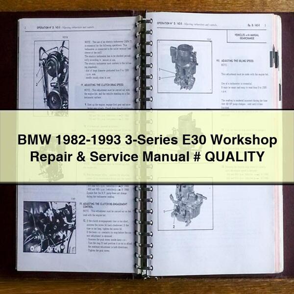 BMW 1982-1993 3-Serie E30 Werkstatt-Reparatur- und Wartungshandbuch # QUALITÄT