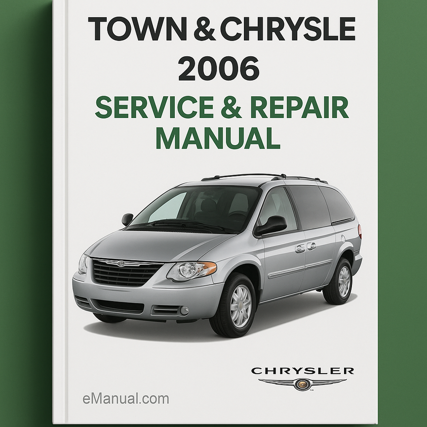 2006 Town & Country Caravan Chrysler Service Repair Manual