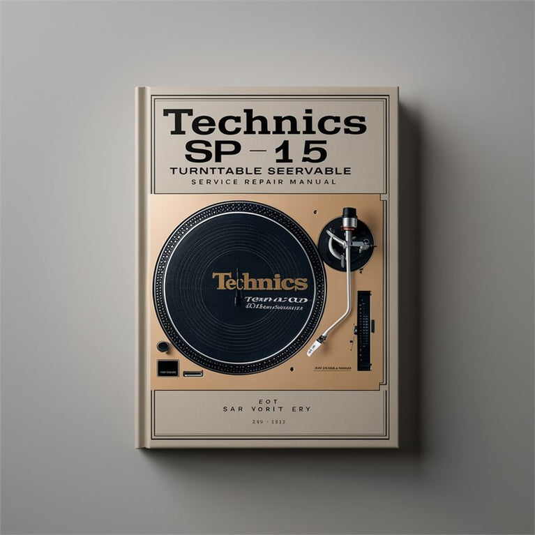 Technics SP-15 Turntable Service Repair Workshop Manual PDF
