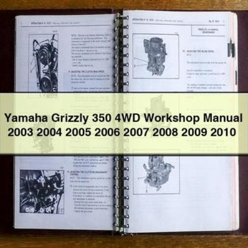 Yamaha Grizzly 350 4WD Workshop Manual 2003 2004 2005 2006 2007 2008 2009 2010