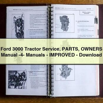 Ford 3000 Tractor Service Parts Owners Manual -4- Manuals-Improved-PDF