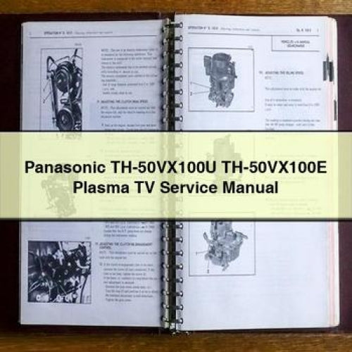 Panasonic Th-50vx100u Th-50vx100e Plasma TV Service Repair Workshop Manual PDF