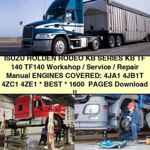 ISUZU Holden RODEO KB Serie KB TF 140 TF140 Werkstatt/Service/Reparatur Handbuch Motoren ABGEDECKT: 4JA1 4JB1T 4ZC1 4ZE1 1600+ SEITEN