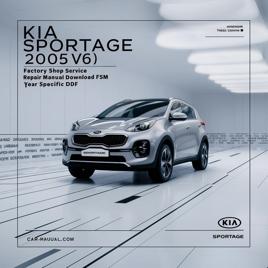 Manual de reparación y servicio de taller de fábrica OEM KIA Sportage 2005 V6 (2.7L) FSM Año específico