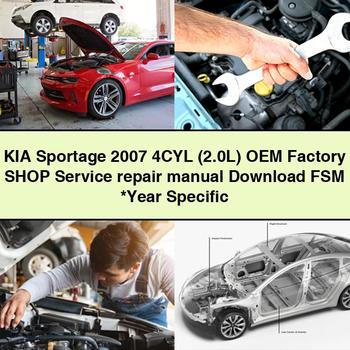 KIA Sportage 2007 4CYL (2.0L) OEM Factory Shop Service Repair Manual FSM Year Specific