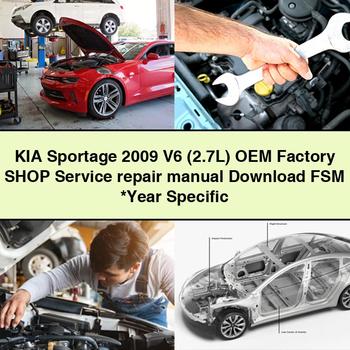 KIA Sportage 2009 V6 (2.7L) OEM Factory Shop Service Repair Manual  FSM  Year Specific
