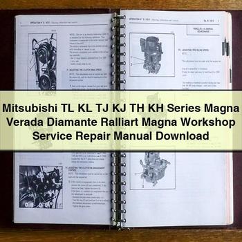 Manual de servicio y reparación del taller Mitsubishi TL KL TJ KJ TH KH Series Magna Verada Diamante Ralliart Magna