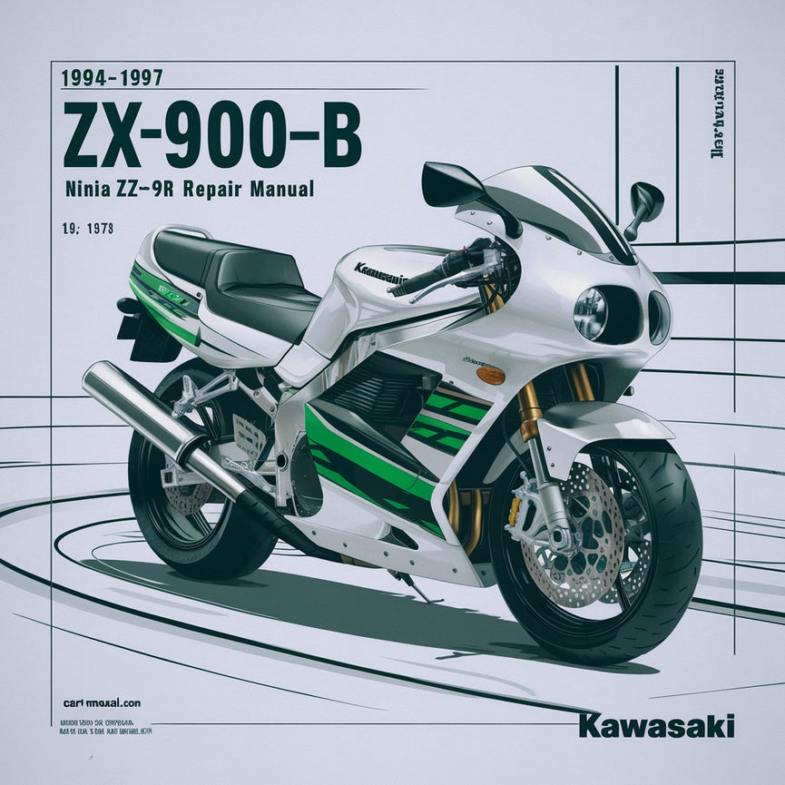 Manual de servicio y reparación de la motocicleta Kawasaki ZX900-B Ninja ZX-9R 1994-1997 (vista previa GRATUITA)