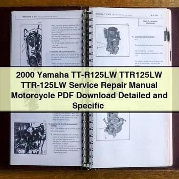 2000 Yamaha TT-R125LW TTR125LW TTR-125LW Manual de reparación y servicio de motocicletas detallado y específico